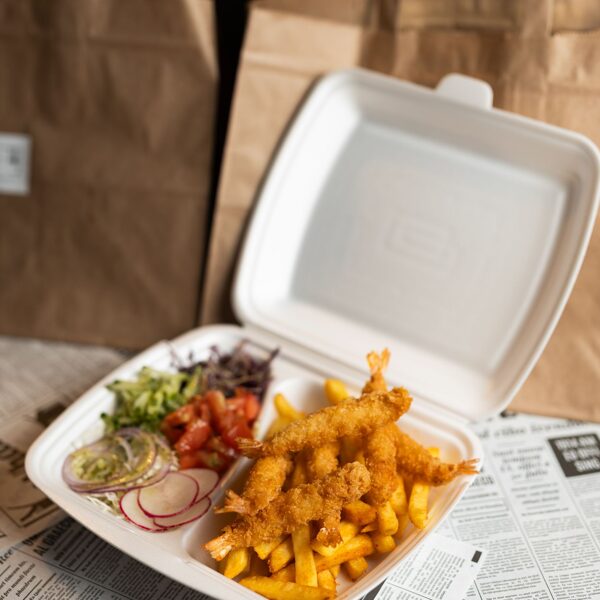 Kebab box ar kraukšķīgam garnelēm 6,50/7,50